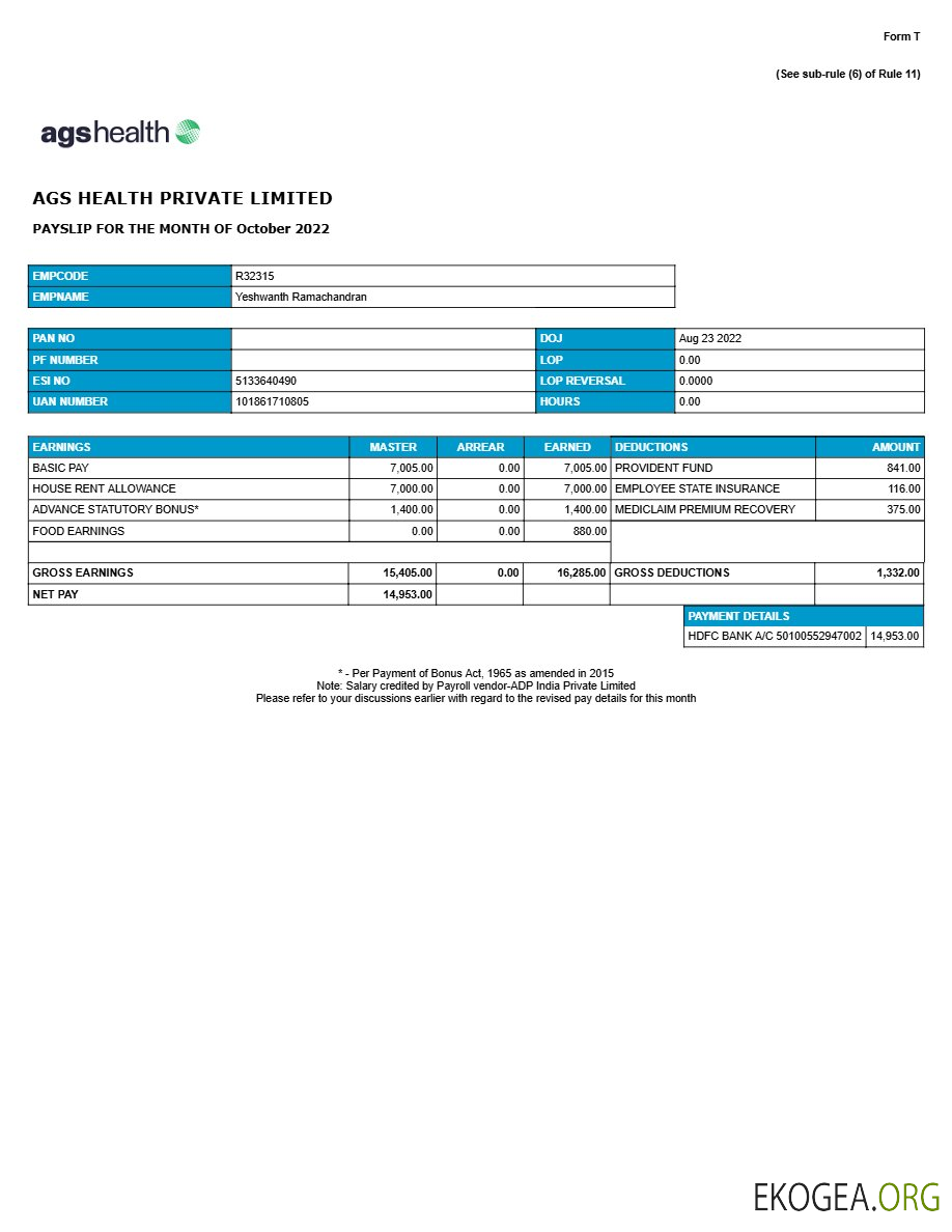 Modèle de fiche de paie d'entreprise de gestion AGS Santé aux formats Word et PDF.pdf, 1